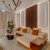 sofa narożna z półką nowoczesna tapicerowana od Primavera Casa