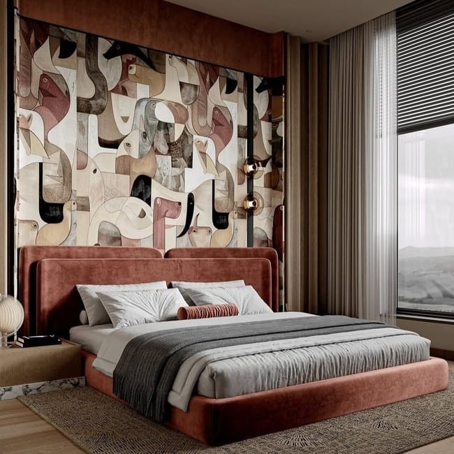 designerskie łóżko Serena do sypialni minimalistyczny styl