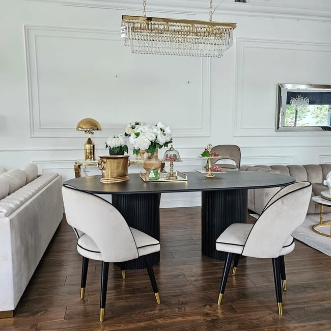 elegancka jadalnia z krzesłami Cardinale meble na zamówienie