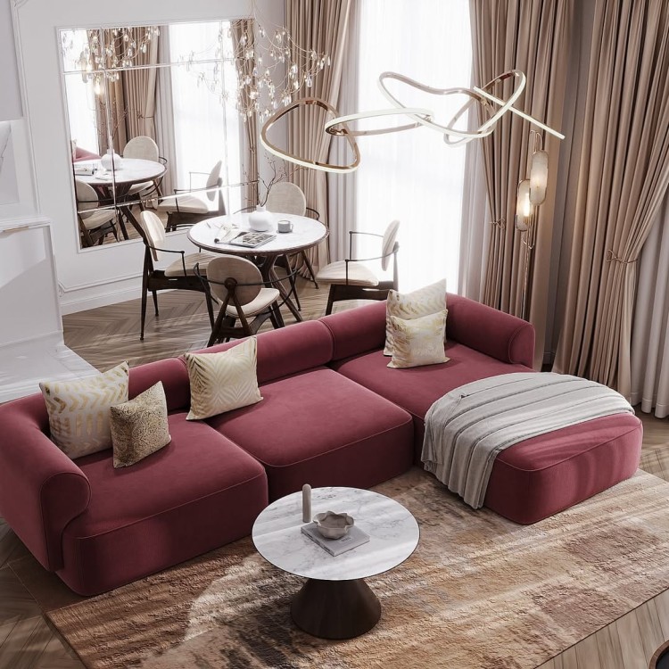 Sofa modułowa Nicea ergonomiczny design hand made