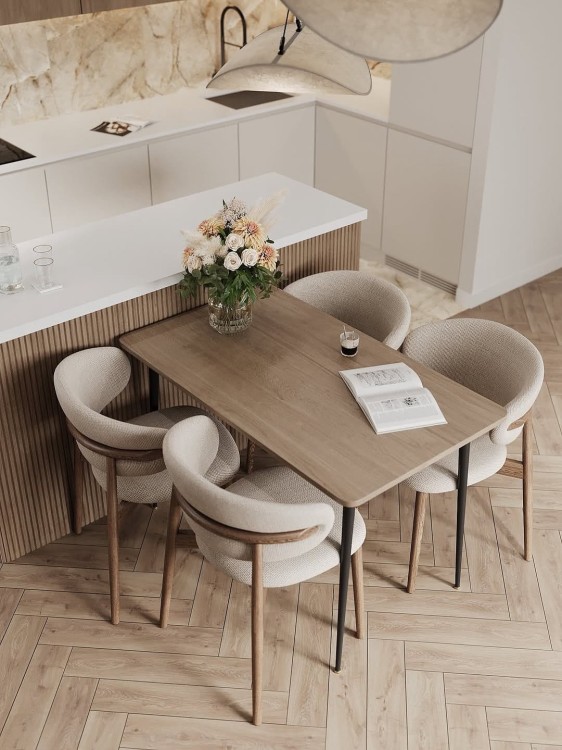 Minimalistyczne krzesło w stylu japandi design premium quality