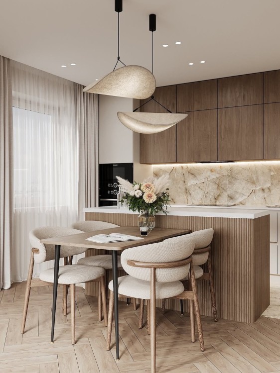 Krzesło tapicerowane do jadalni na drewnianych nogach  nowoczesne meble na zamówienie