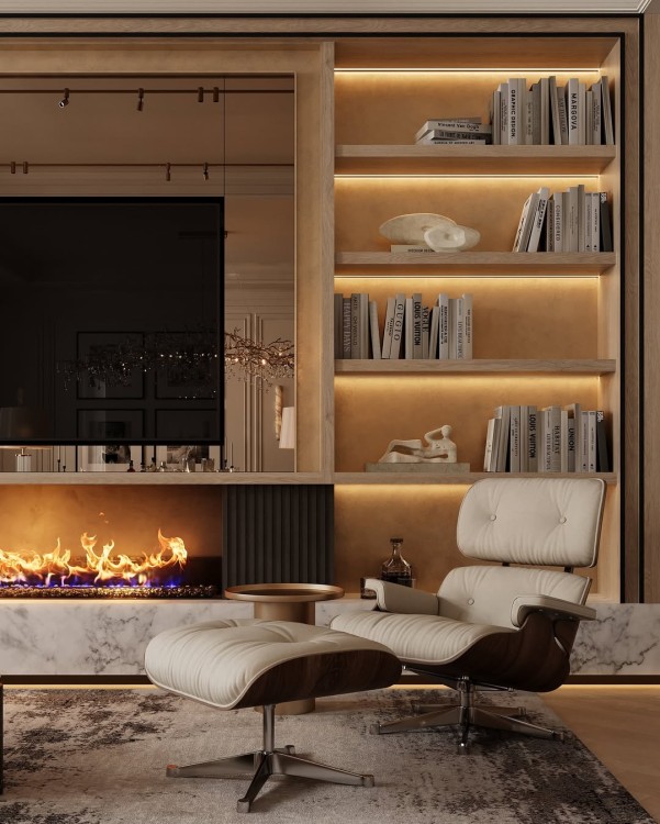 skórzany fotel z podnóżkiem czarny brązowy