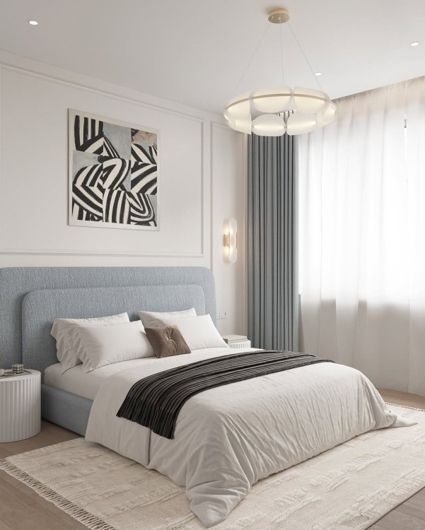 łóżko Serena tapicerowana z dużym zagłówkiem na wymiar