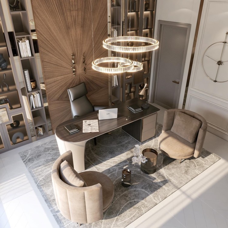 Kryształowy żyrandol okrągły ze złotem Eclipse