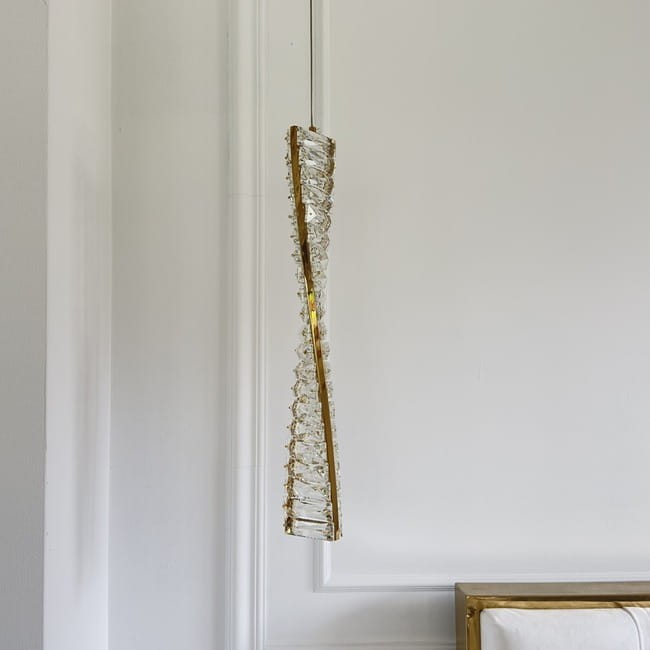 Nowoczesny CRYSTAL XS – lampa wisząca złota
