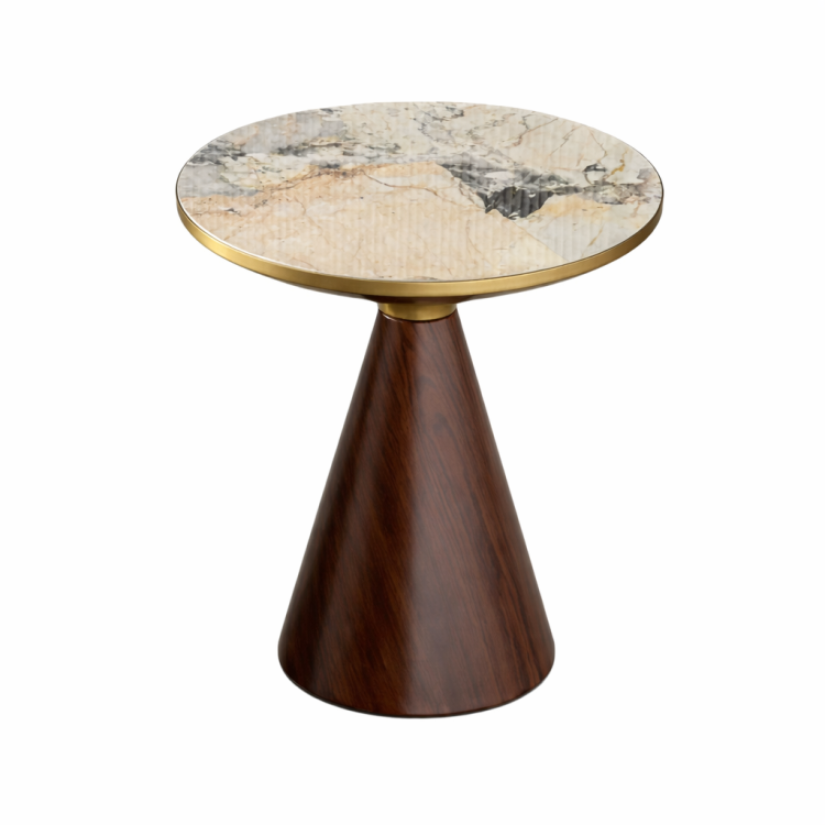 stolik kawowy okrągły wysoki z okrągłym blatem Patagonia