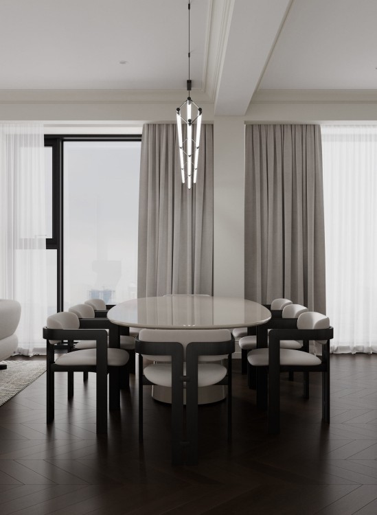 designerskie krzesło tapicerowane do jadalni