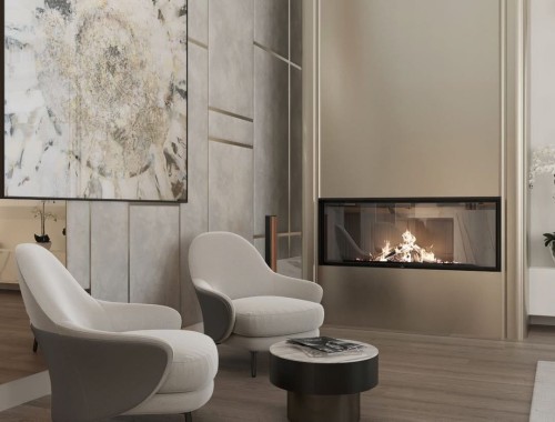 fotel tapicerowany z elementami drewna na zamówienie