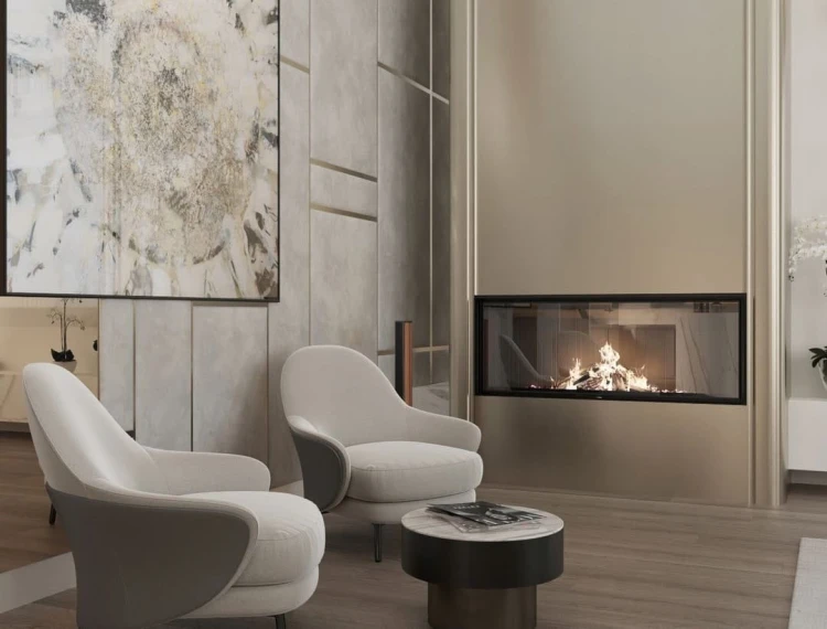 fotel tapicerowany z elementami drewna na zamówienie