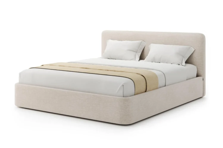 designerskie łóżko do sypialni z pojemnikiem