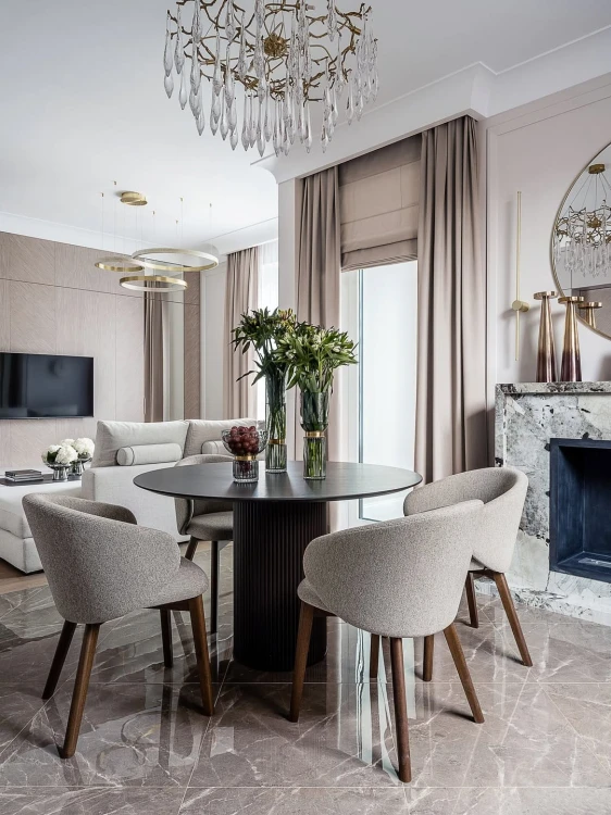 nowoczesny okrągły stół do jadalni