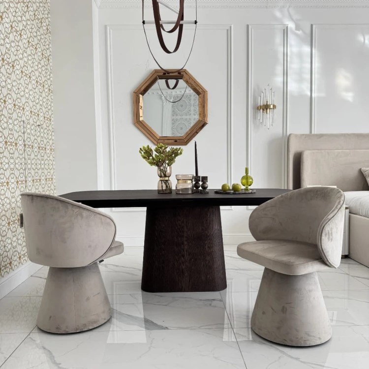 krzesło obrotowe tapicerowane na zamówienie okrągłe