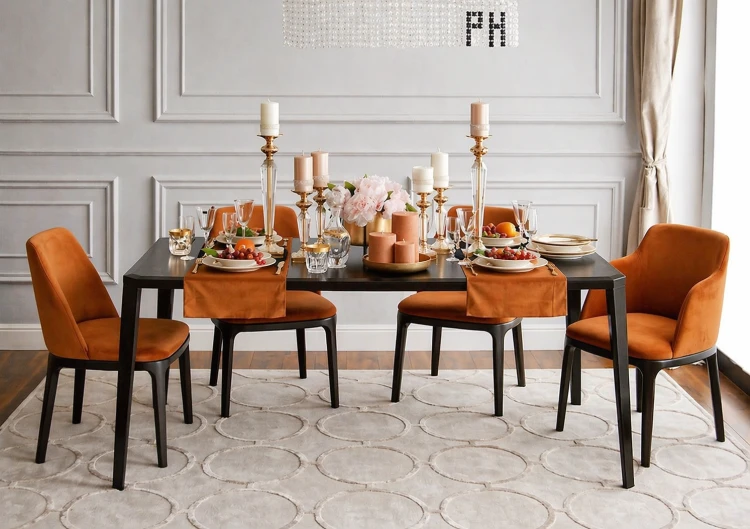 krzesło welurowe z drewnianymi nogami na zamówienie