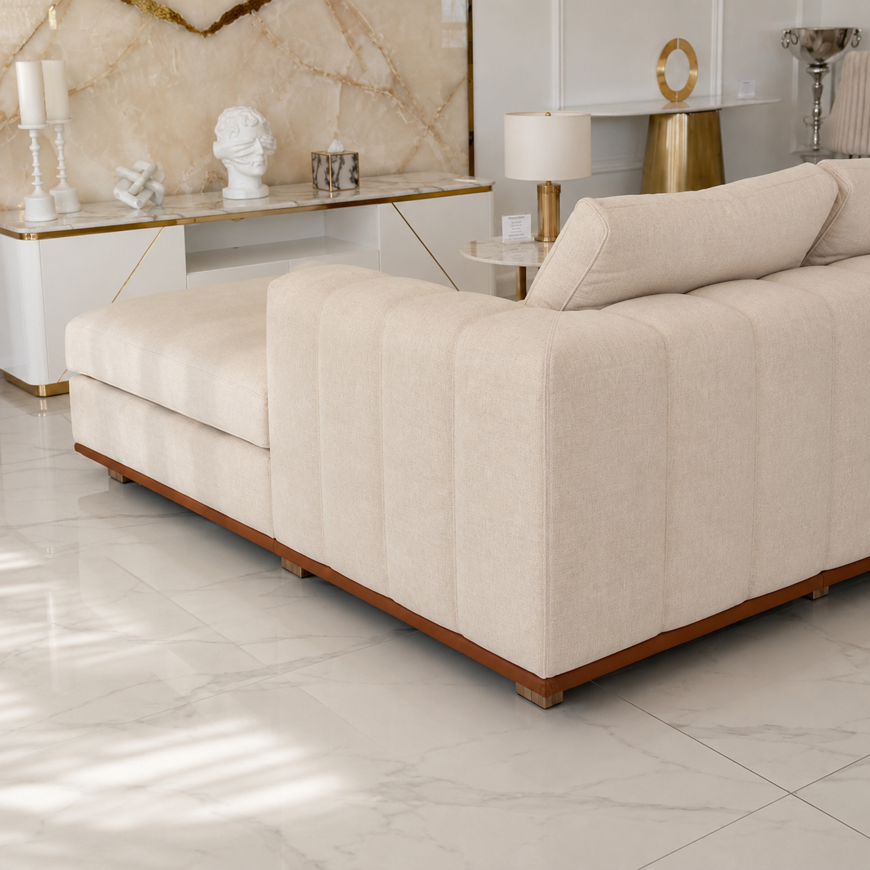 nowoczesna tapicerowana sofa narożna SOHO